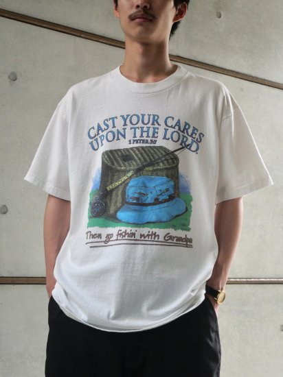1996's Vintage Printed T-shirt "go fishin' with grandpa"