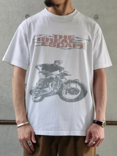 1990's&#12316; Vintage Printed T-shirt
"THE GREAT ESCAPE" Riding McQueen