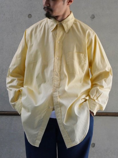 1970's Vintage BrooksBrothers
B.D.Cotton Oxford Shirt Yellow "Made in USA"