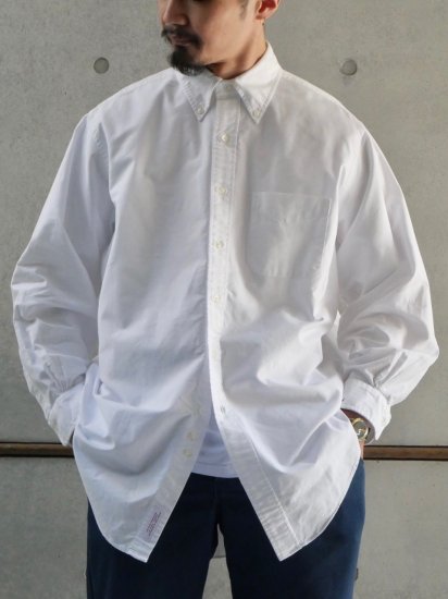 1990's Vintage BrooksBrothers
B.D.Cotton Oxford Shirt WHITE "Made in USA"