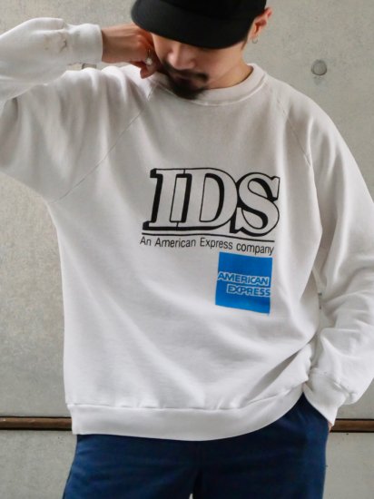 1980's Vintage Printed Sweat
"IDS-AMERICAN EXPRESS" / Jerzees by Russell Body