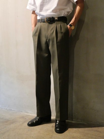 1980-90's Vintage Burberrys
2tucks Trousers OLIVE ڥСХ꡼