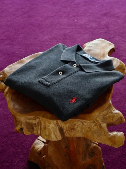 90-00s Vintage RalphLauren
Long-sleeves Polo Shirt BLACK