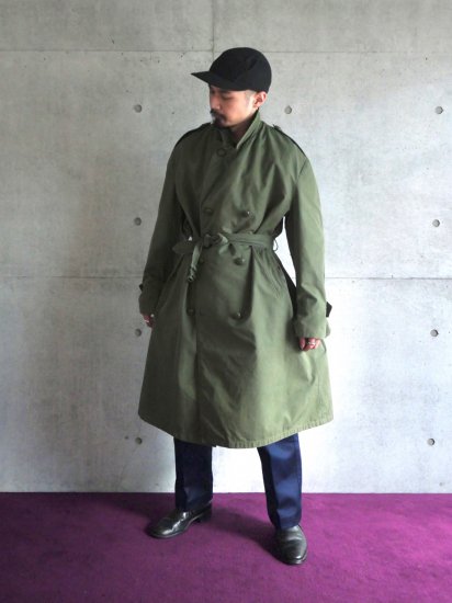 1957's Belgium Military Vintage
Cotton Oxford Cloth, Trench OverCoat