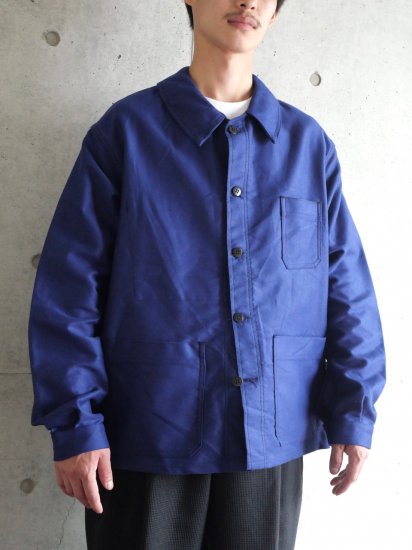 1970s French Vintage Moleskin Coverall Jacket