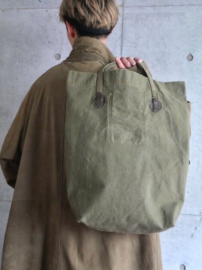 Vintage CanvasLeather Tote Bag