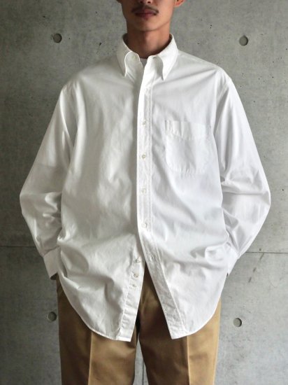1980s USA Vintage BrooksBrothers 
Polo-collar Cotton Light-Oxford Shirt 