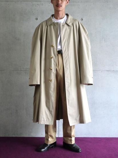 1980s USA Vintage BrooksBrothers 
Typewriter Cloth Balmacaan Coat