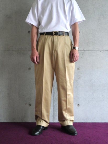 "DEADSTOCK" BrooksBrothers 
MADISON 2tucks Chino Trousers