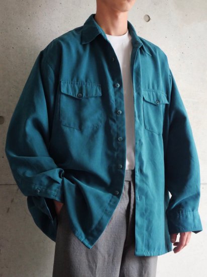 1990's Vintage GEORGE
Artificial-suede Shirt TURQUOISE (ԡ)