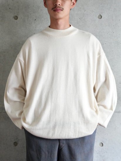 1990'-00's Vintage Mock-neck
Knit Sweater WHITE
