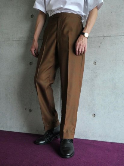 1960s Canadian Vintage 
Brown  Olive Check Trousers
