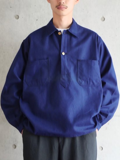 1990's Swedish Vintage Cotton-Twill Work
Smock Jacket