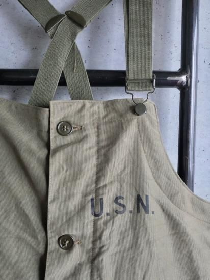 1940's Vintage U.S.N. Deck Pants Heavy Cotton Piqué & Wool 1940's Vintage U.S.N. Deck Pants Heavy Cotton Piqué & Wool