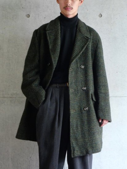 1950〜60's Vintage BURTON(UK) Wool & Cashmere Tailored Coat Made