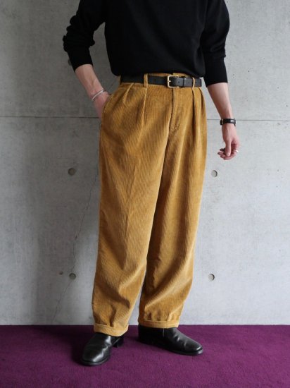 1980's Vintage J.CREW 
2tuks Corduroy Wide Trousers