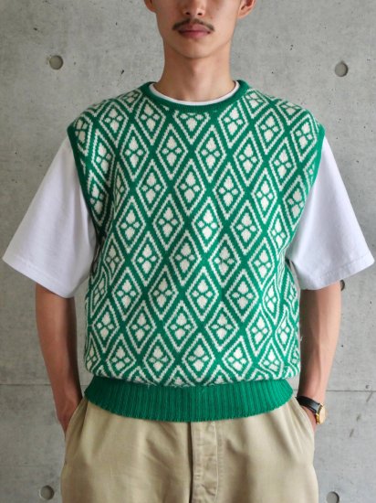 1970's Vintage PENDLETON
Geometric Pattern Wool Knit Vest