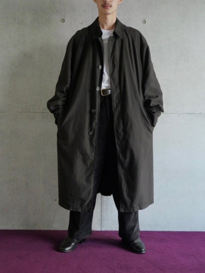 1990's Vintage LAUREN 
RalphLauren Balmacaan Overcoat FADE-BLACK
