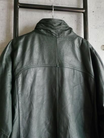 JACQUELINE FERRAR リアルレザーロングコート 希少ロング丈◇JACQUELINE FERRAR◇メンズL位レザーコート黒904