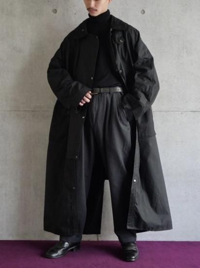 1980's Vlntage Waxed Cotton DusterCoat BLACK 1980's Vlntage Waxed Cotton DusterCoat BLACK
