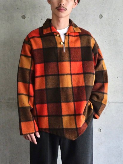 1960s Vintage Woolmaster OUTERWEAR
Pullover Wool Check Shirt