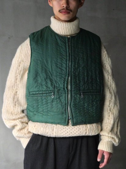 1960's Vintage Nylon&Boa Warm Vest