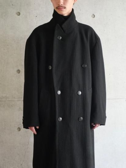 1990's Vintage HUGO BOSS Chesterfield Wool OverCoat BLACK