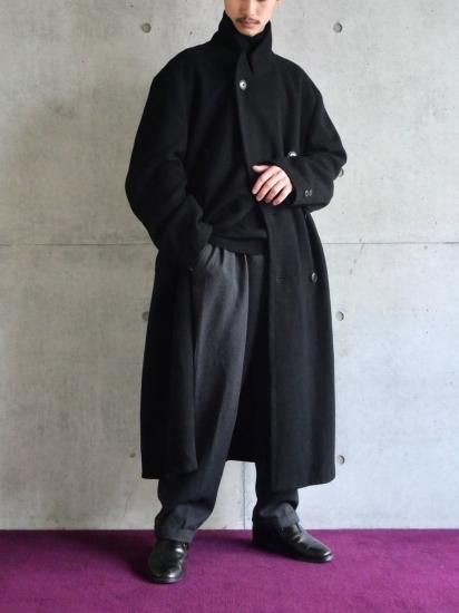 1990's Vintage HUGO BOSS Chesterfield Wool OverCoat BLACK