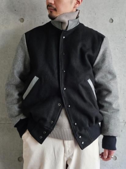 1960's Vintage Award Jacket
"Black&Gray Melton/Leather"