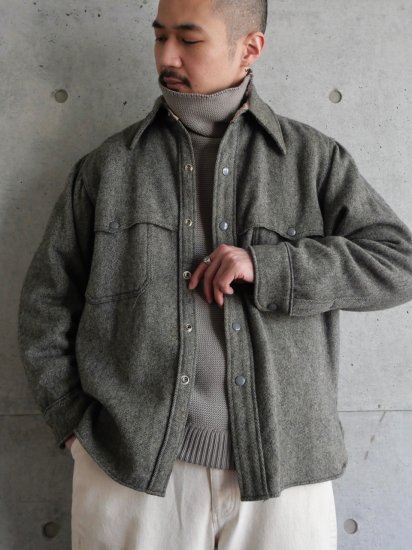 &#12316;1970's Vintage Woolrich
Tweed Flannel Cloth Wool Jacket COVART