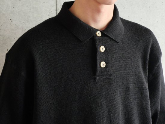 1990's Vintage ILEVRIERI Wool Knit Polo Shirt Made in ITALY