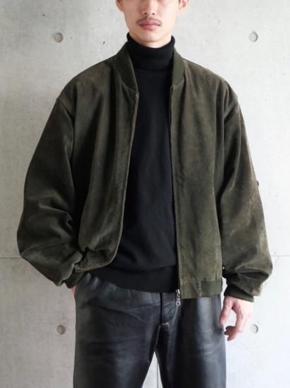1980s Euro Vintage 
Suede Blouson Pigment Dye Color