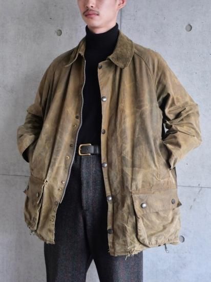 1993's Vintage Barbour MOORLAND
Heavy Waxed Cotton Jacket / UK42