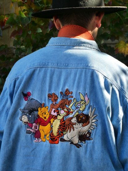 1990's&#12316;Disney Official Vintage
"Special Pooh Allstars" Denim Work Shirt