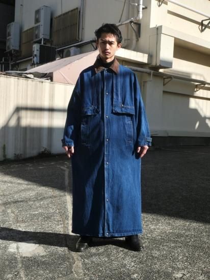 197080's Vintage Pioneer Wear Denim Duster Coat