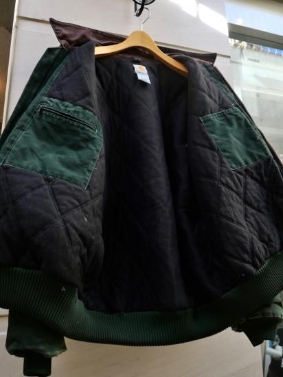 1990's~ Vintage Carhartt Duck Jacket, GREEN color / X 1990's~ Vintage Carhartt Duck Jacket, GREEN color / X