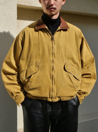 1980&#12316;90's Vintage BANANA REPUBLIC
Cotton-canvas  Leather Jacket