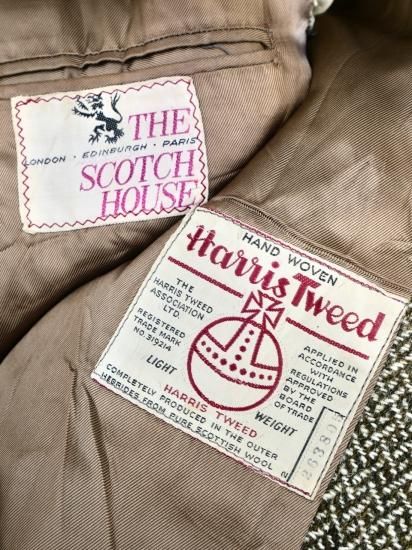 1980's Vintage ScotchHouse×Harris Tweed Jacket 