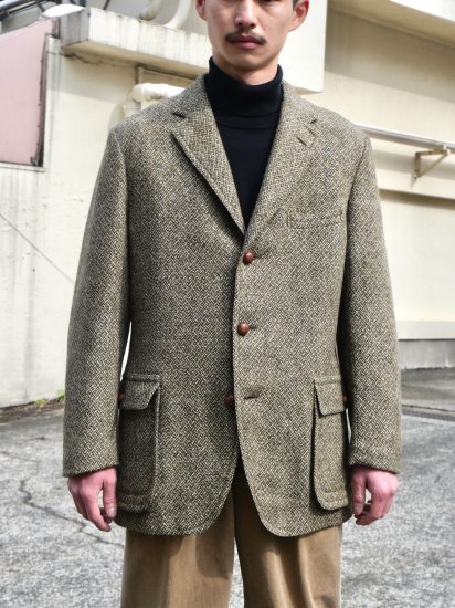 1980's Vintage ScotchHouseHarris Tweed Jacket "饤ȥϥꥹ"