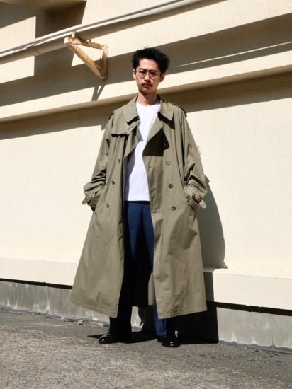 1990's Vintage RalphLauren
Single Raglan-sleeves Trench Coat XL