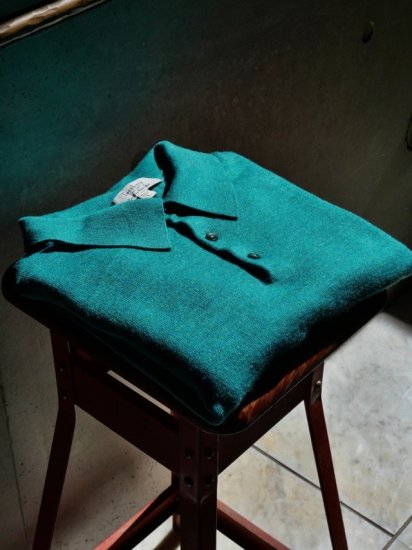 1990-00s Vintage Knit Polo Shirt Turquoise
