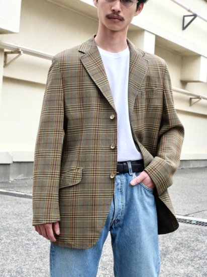 1960~70's UK Vintage Check Tailored Jacket 