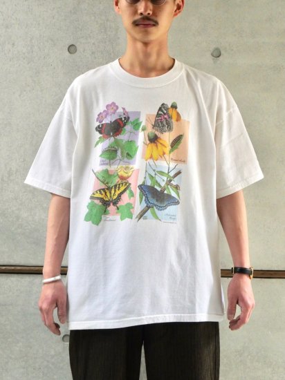 00's Vintage Butterfly Printed Tee-shirt