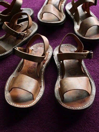 1940-50's Vintage French Military Leather Sandals (22.5~23�)