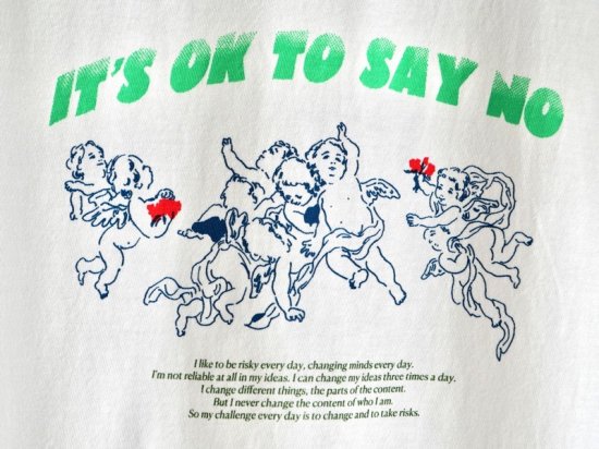 03PUBLIC SPHERE 2022 White T-shirt "IT'S OK TO SAY NO" GREEN