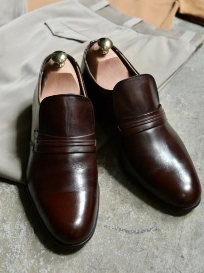 1970-80s Vintage Canadian Leather Slip-on BROWN