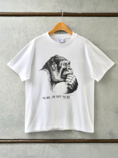 1990's Vintage Printed T-shirt Thinking Gorilla
