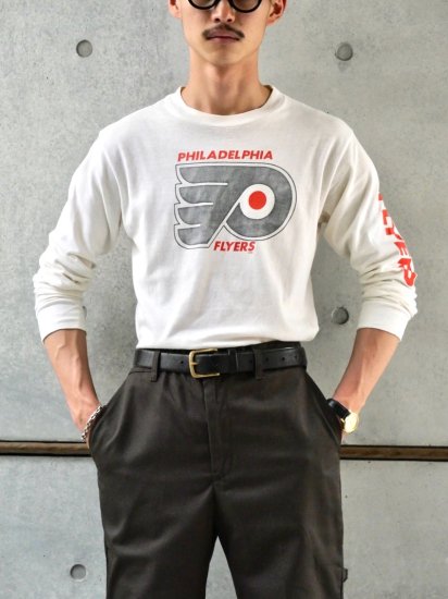 1982s Vintage Philadelphia Flyers Printed Long-sleeves T-shirt