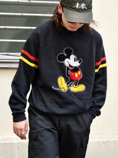 1980's Vintage Official Disny Frock Printed Sweat Shirt "Mickey"