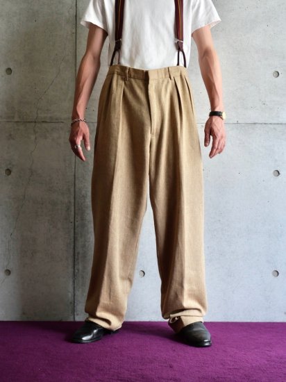 1990's Vintage Ralph Lauren LinenCotton Trousers "add buttons"